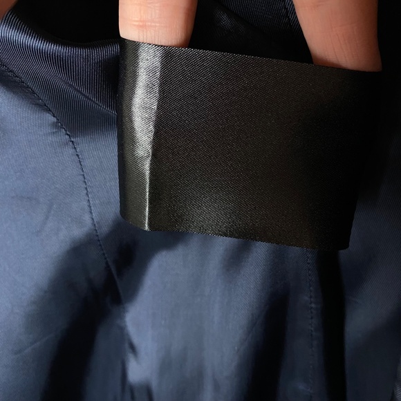 CINZIA ROCCA ICONS Blue Wool Blend Coat Overcoat with Stand Up Collar Size 6*** - Picture 6 of 7